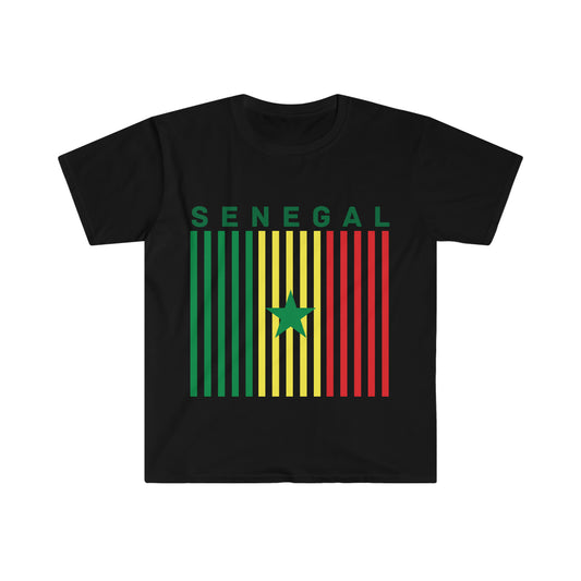SENEGAL  Flag colors , soccer fan , supporter gift Unisex Softstyle T-Shirt
