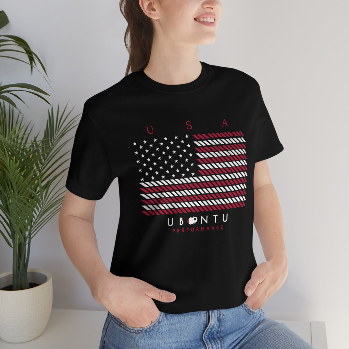 USA  flag colors  men's women's unisex tee Ubuntu Performance football soccer fans  world cup gift t shirt