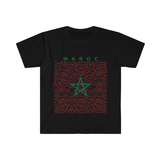 MOROCCO Flag colors , soccer fan , supporter gift Unisex Softstyle T-Shirt
