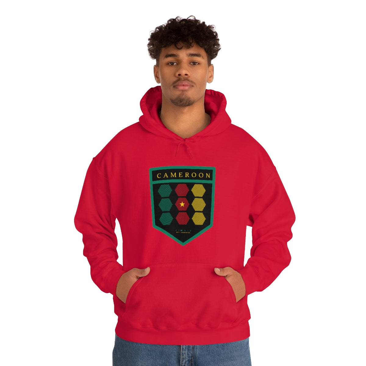 Cameroon flag colors Hoodie soccer football fan gift Unisex Heavy Blend™ Hooded Sweatshirt