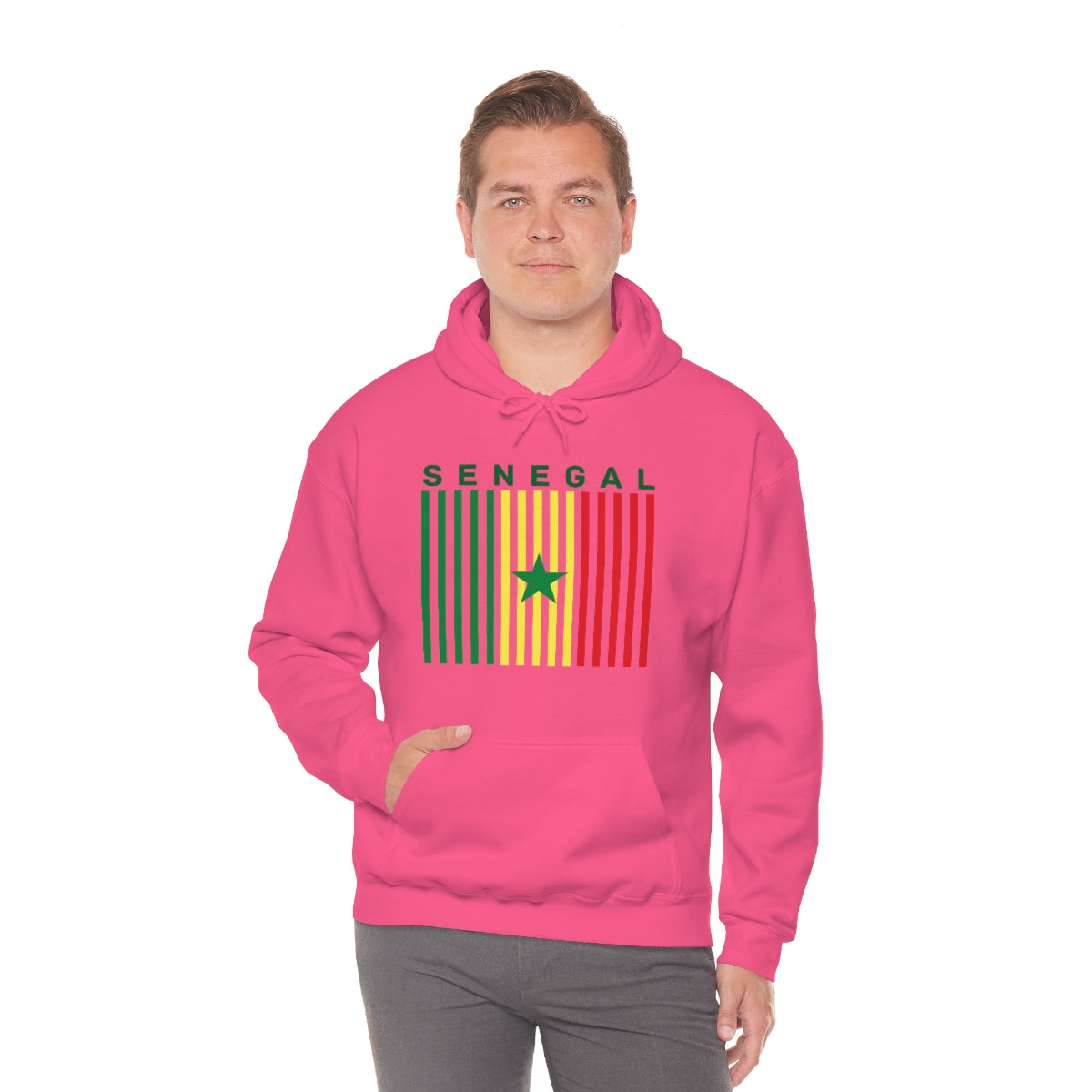 SENEGAL FLAG COLORS Unisex Heavy Blend™ Hooded Sweatshirt