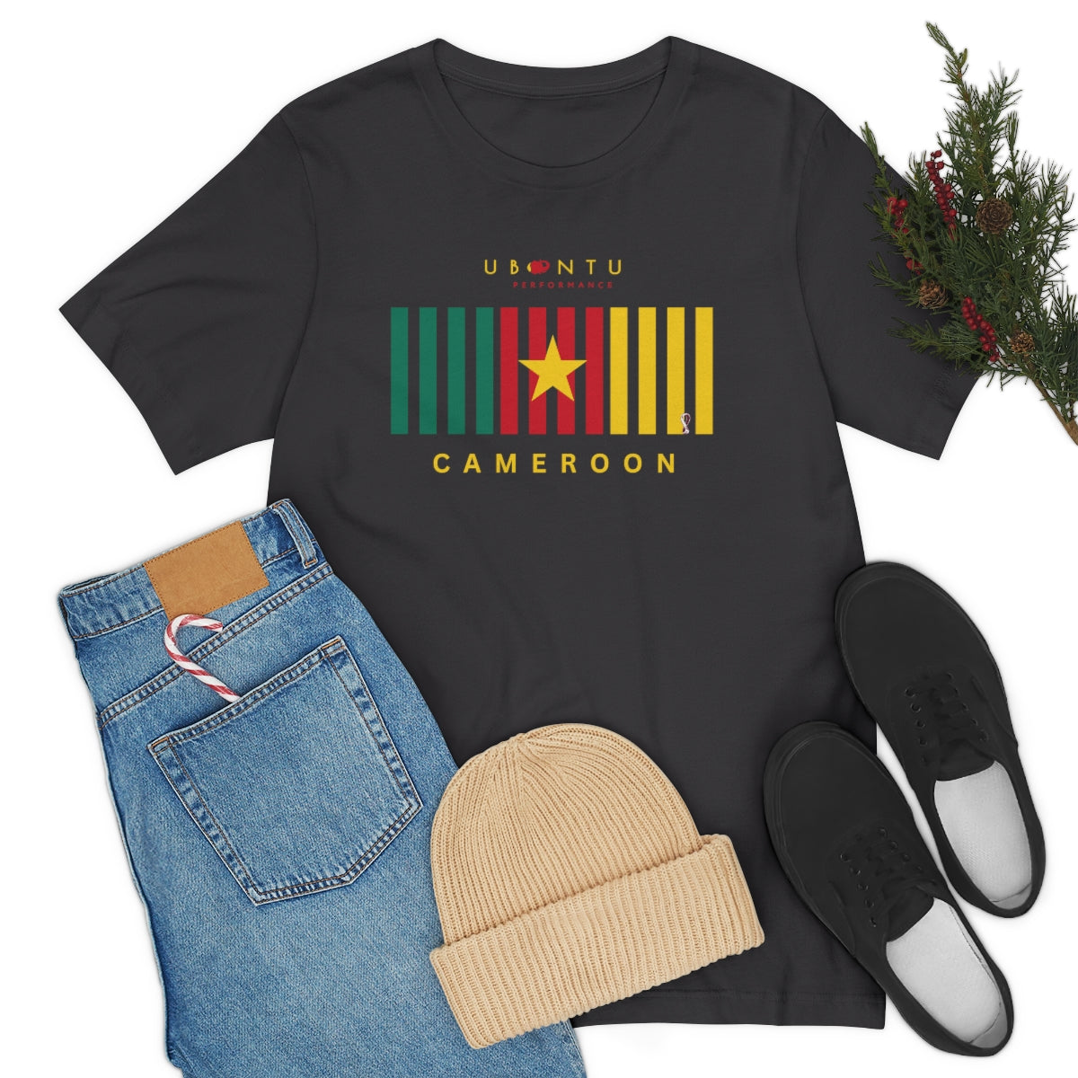 Cameroon  flag colors  men's women's unisex tee football soccer fans  world cup gift t shirt
