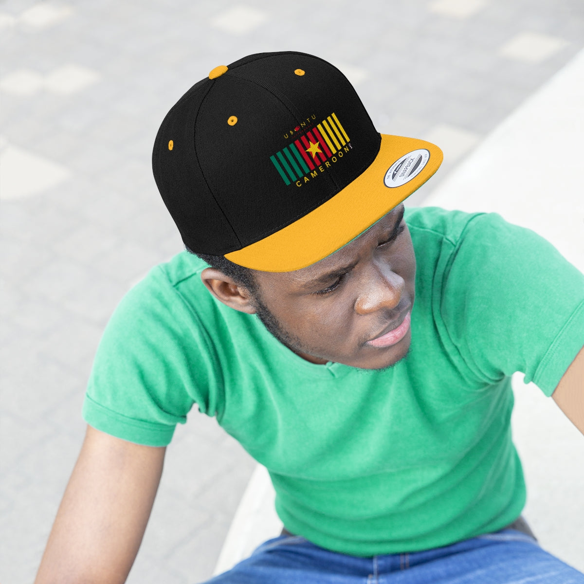 Cameroon  flag colors  unisex hat football soccer fans  world cup gift hat