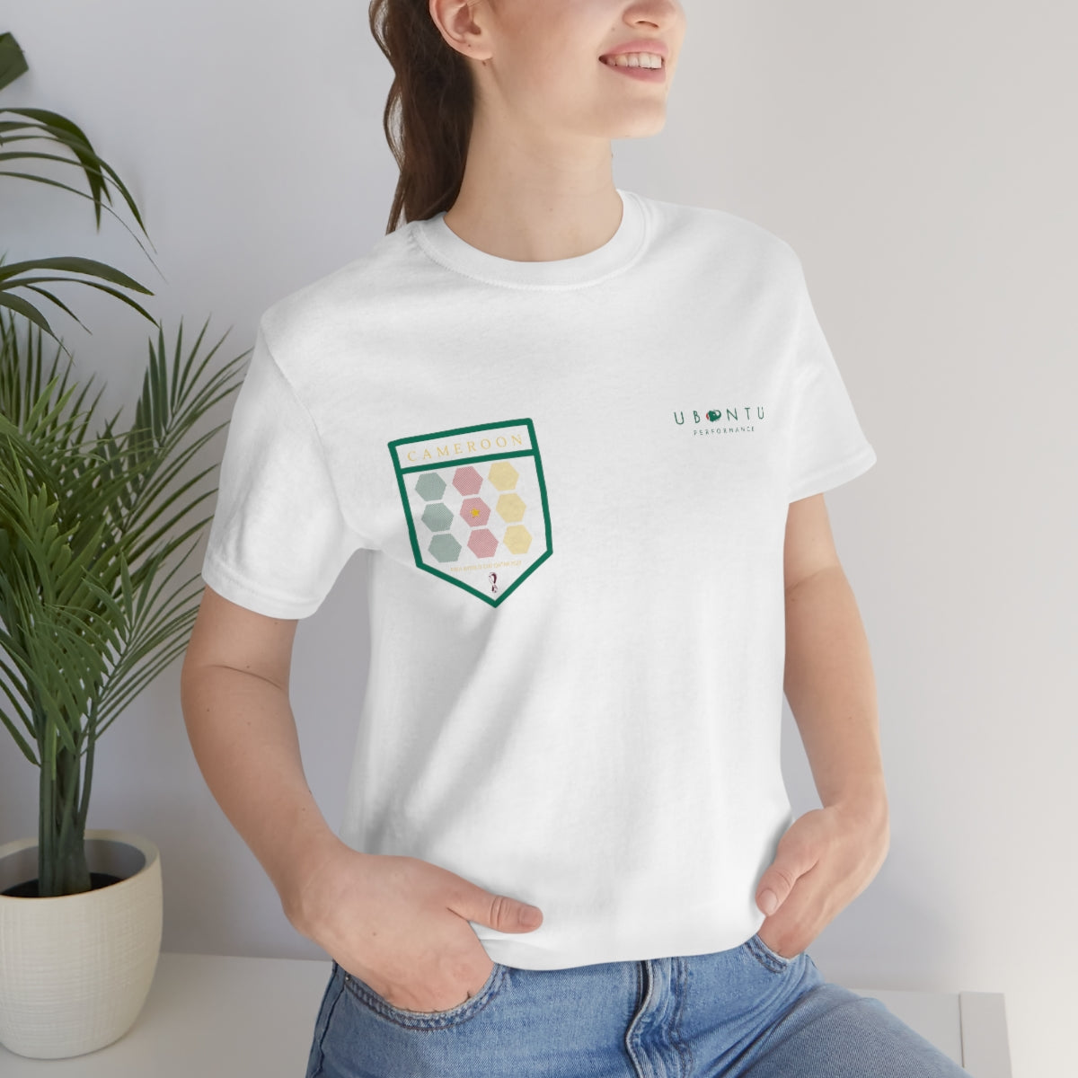 Cameroon flag colors men's  women's unisex tee soccer football fans gift world cup tee