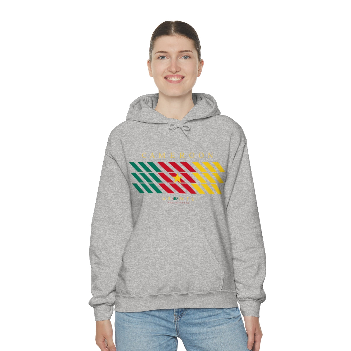 Cameroon flag colors Men's Hooded Sweatshirt soccer football fan gift hoodie