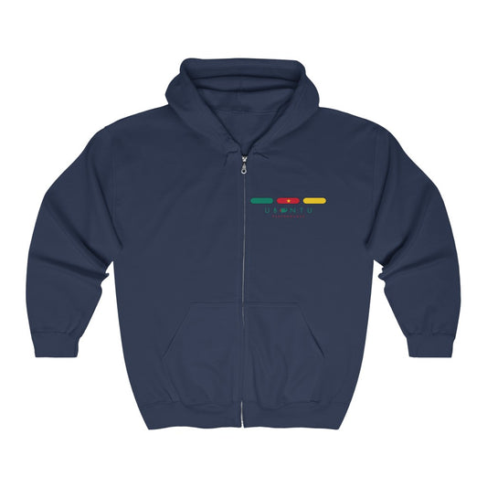 Cameroon flag colors unisex soccer football fan gift hoodie Full Zip Hooded Sweatshirt