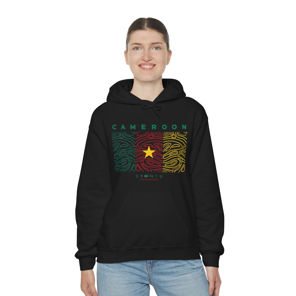 Cameroon flag colors unisex Hooded Sweatshirt soccer football fan gift hoodie