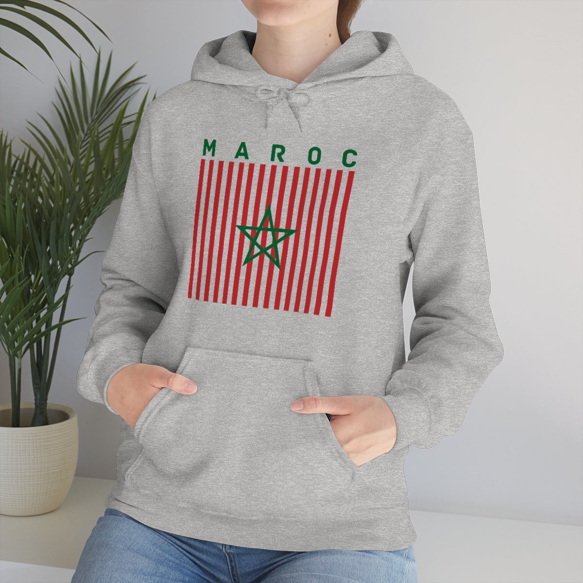 MOROCCO FLAG COLORS Unisex Heavy Blend™ Hooded Sweatshirt
