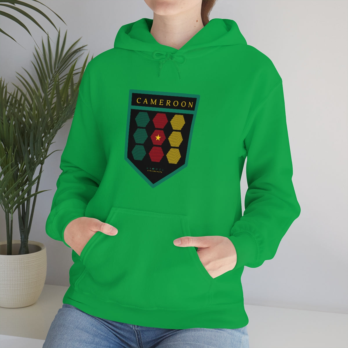 Cameroon flag colors Hoodie soccer football fan gift Unisex Heavy Blend™ Hooded Sweatshirt